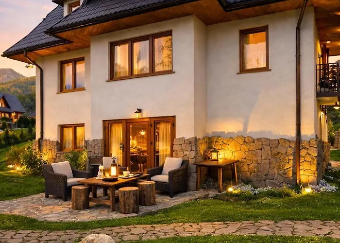 Domek Gabi z balią w ogrodzie Zakopane